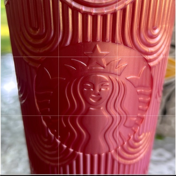 Starbucks pink Rose Shimmer Siren Mermaid Scales Venti  with Embossed Logo - Picture 4 of 4